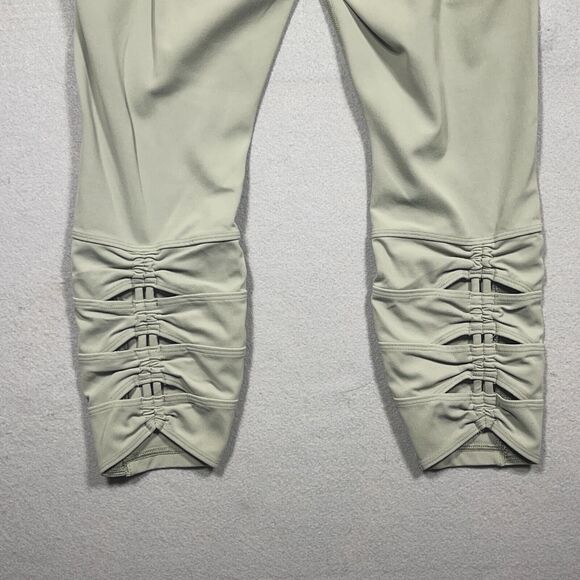 Athleta Legging Women Petite Medium MP Green‎ Salutation Stash Pocket Cinch 7/8 - Picture 11 of 13